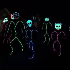 Light up stick man costume to celebrate Halloween party