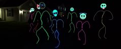 Light up stick man costume to celebrate Halloween party