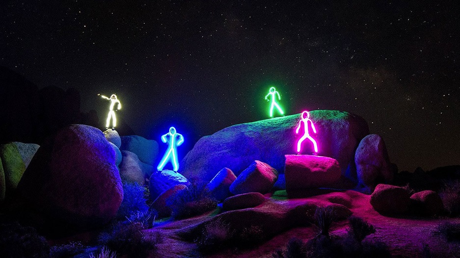 Light up stick man costume